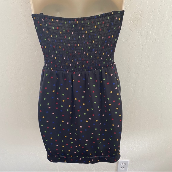 BCBG strapless black polka dot dress - Picture 6 of 7